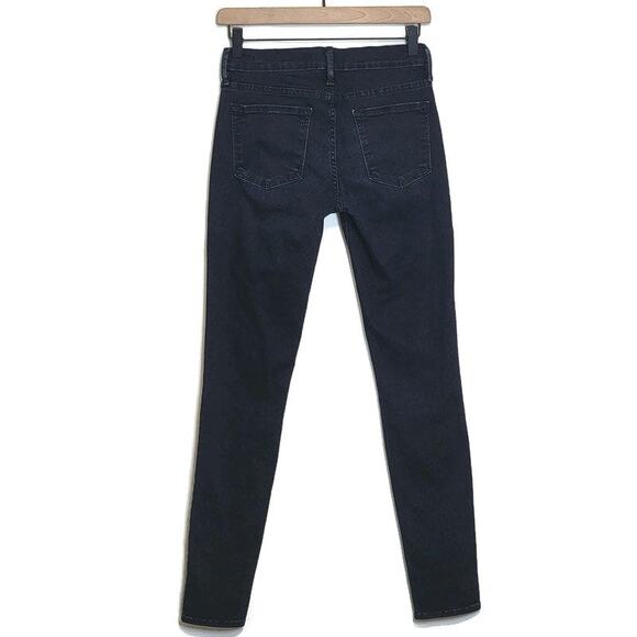 FRAME Le Skinny de Jeanne Mid Rise Dark Wash Blue Denim Jeans Minimal Chic 27 - Picture 7 of 13